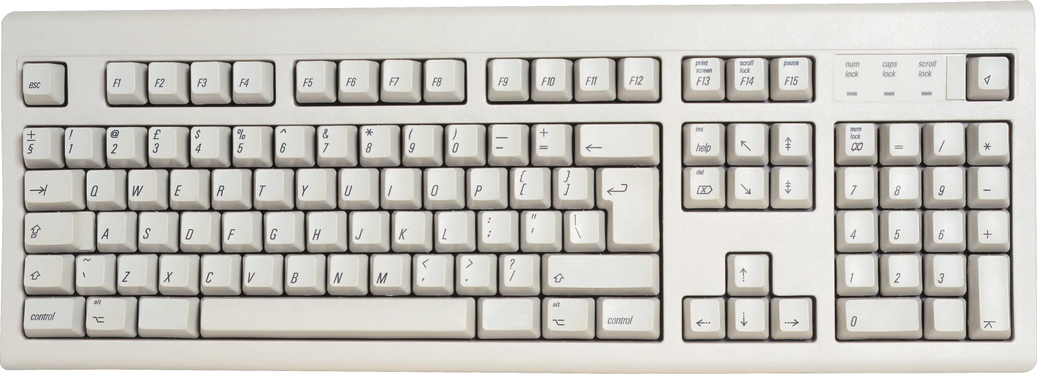 White keyboard PNG image