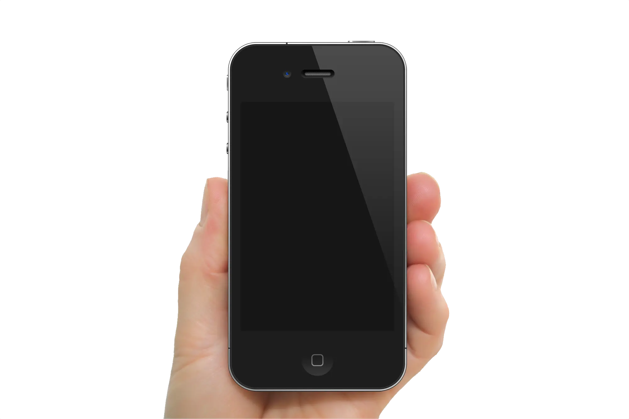 Iphone in hand PNG image