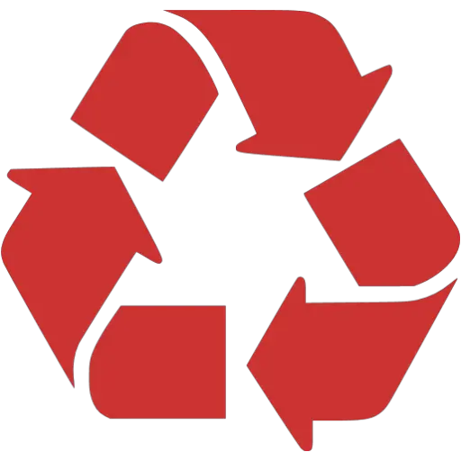 Recycle red icon PNG