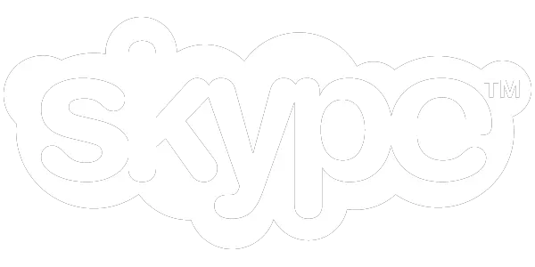 Skype white logo PNG