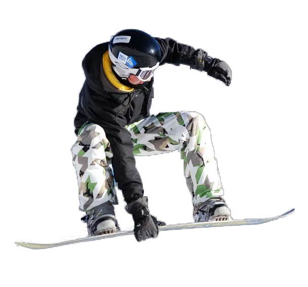 Snowboard man PNG image