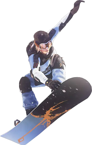 Snowboard man PNG image