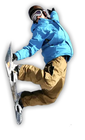 Man on snowboard PNG image