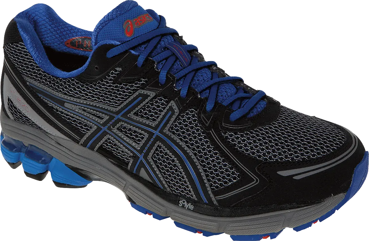 Black Asics running shoes PNG image