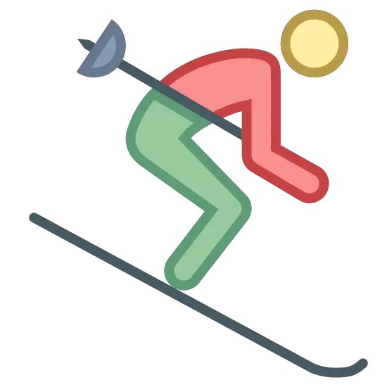 Skiing PNG