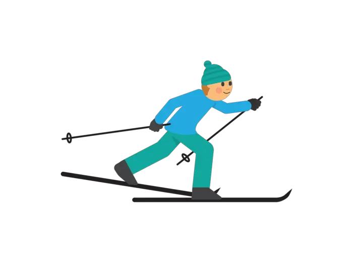 Skiing PNG