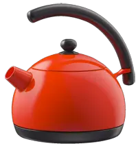 Orange kettle PNG image