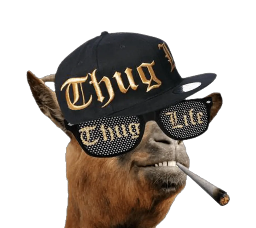 Thug life goat PNG
