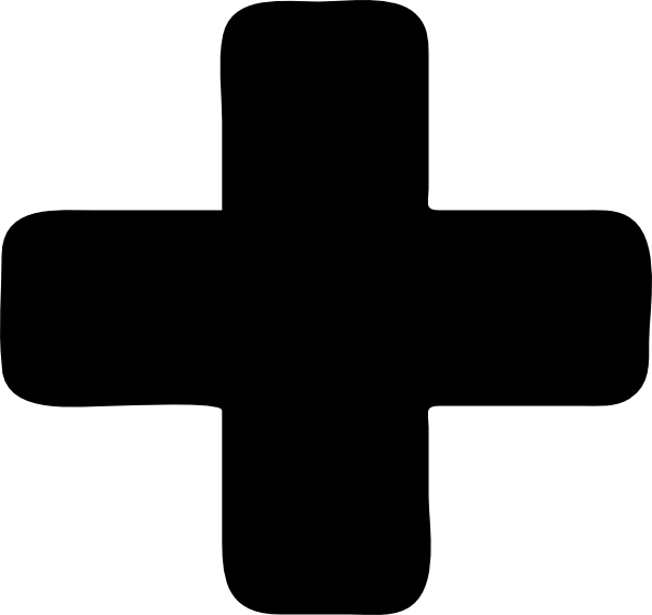 black plus PNG
