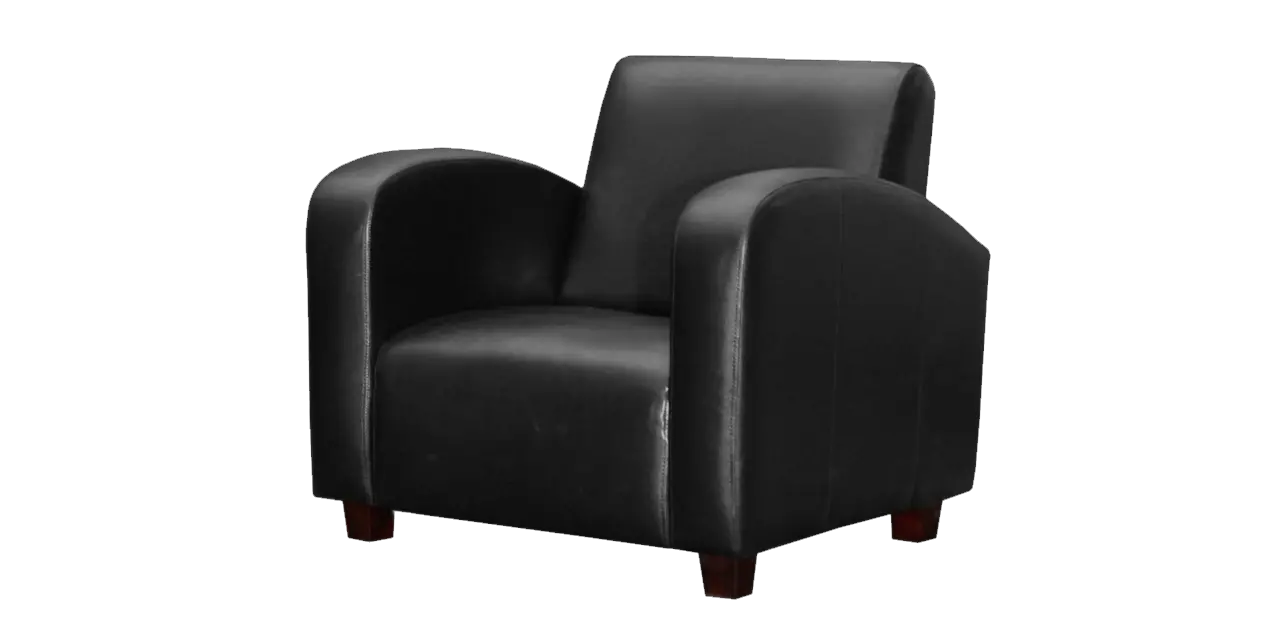 Black armchair PNG image