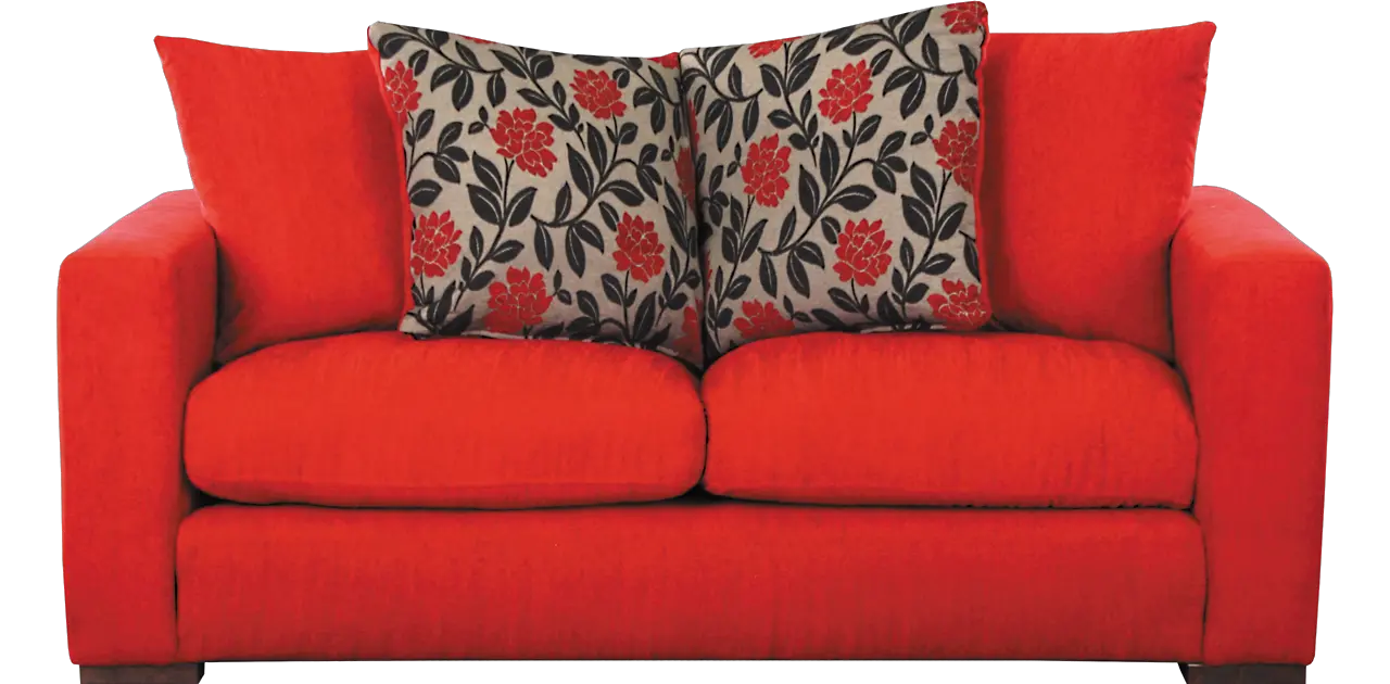 Red sofa PNG image