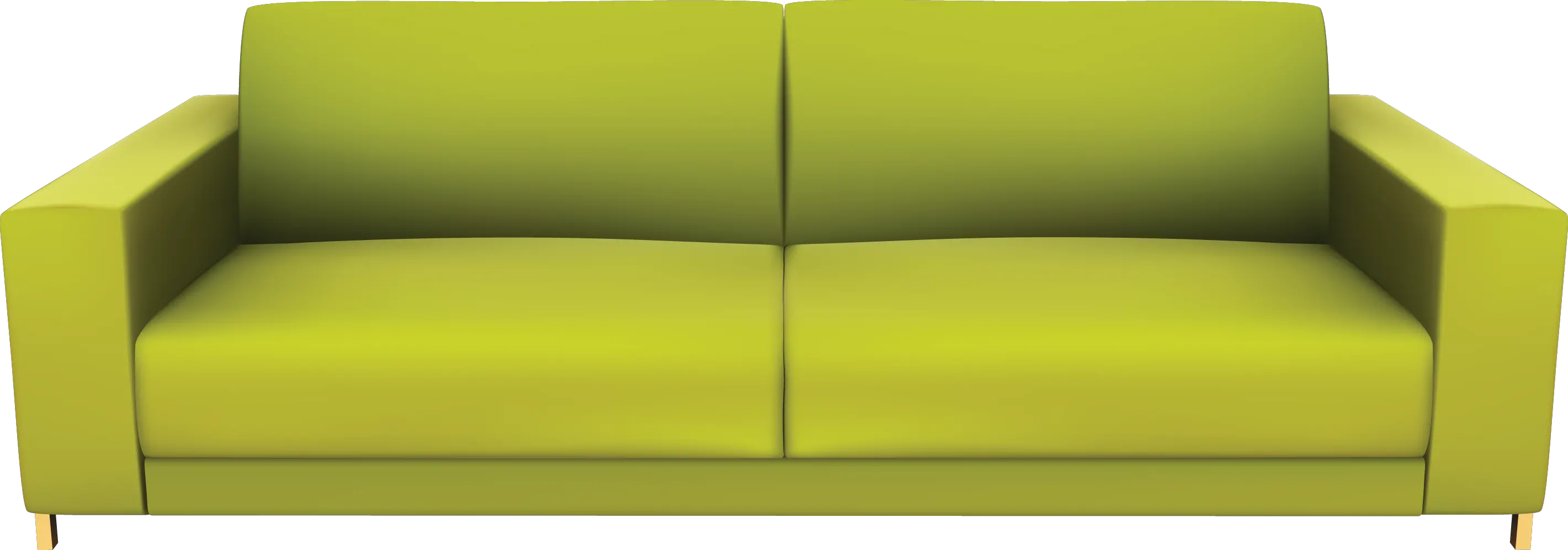 Green sofa PNG image