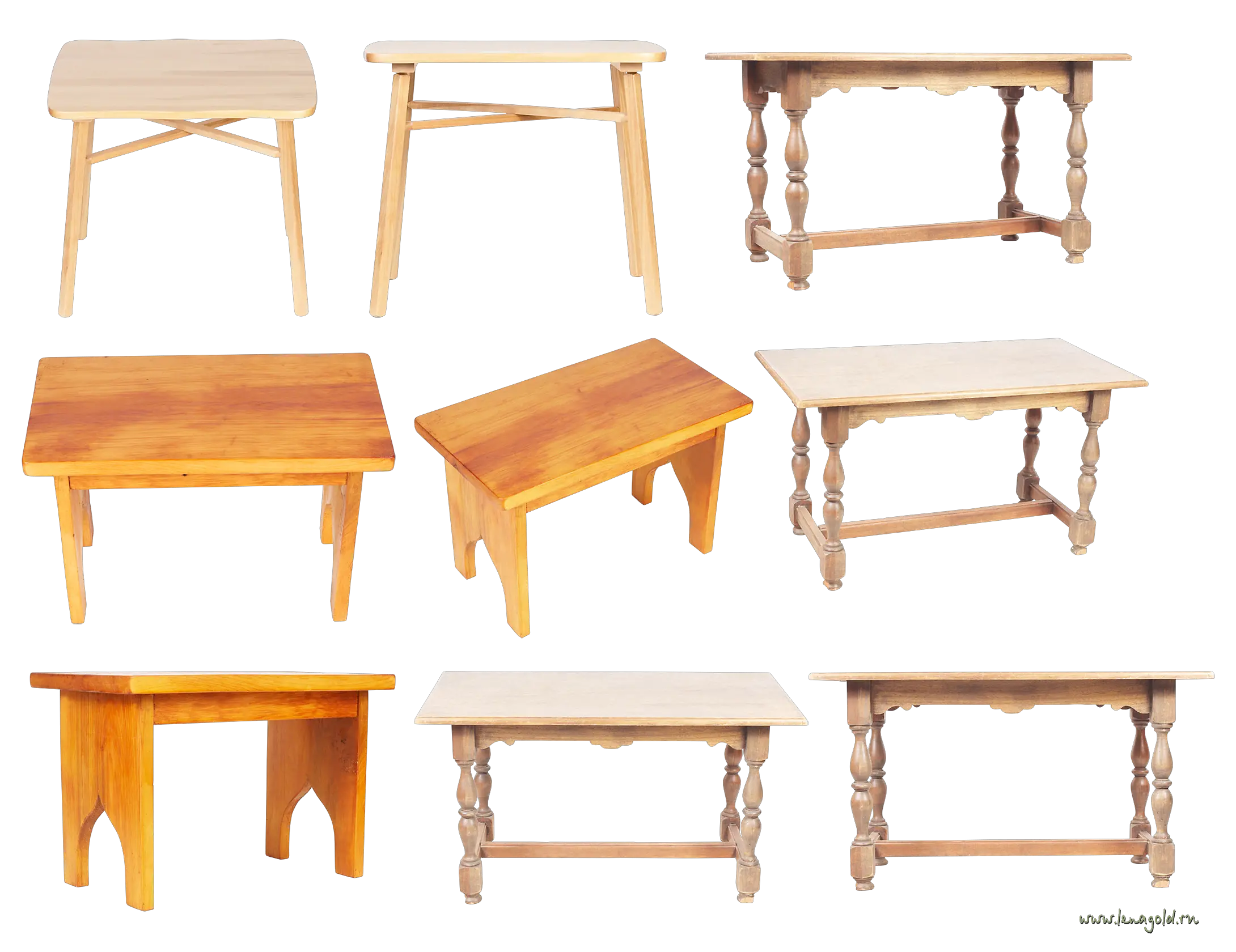 Wooden tables PNG image