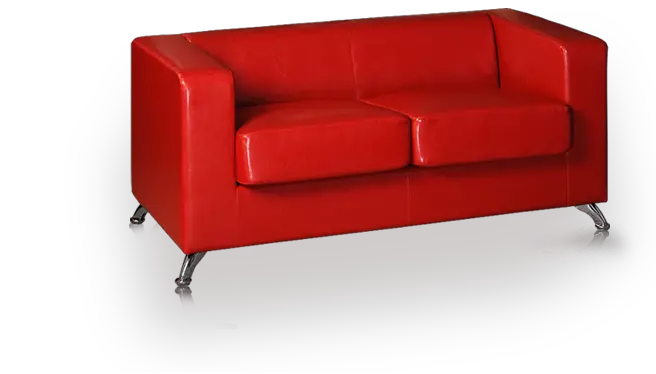 Red sofa PNG image