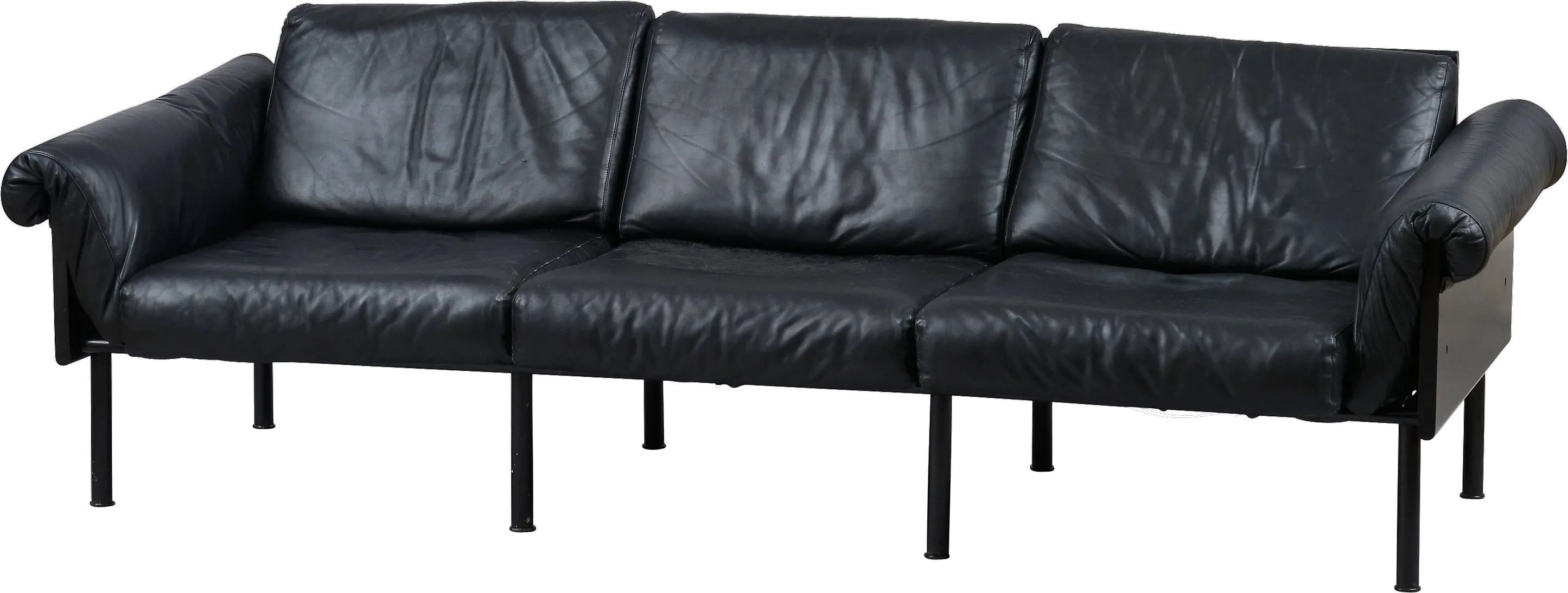 Black sofa PNG image