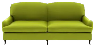 Green sofa PNG image