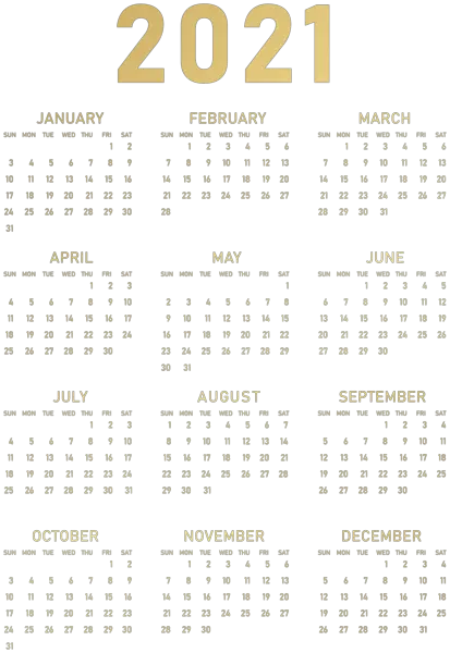 Calendar 2022 year PNG