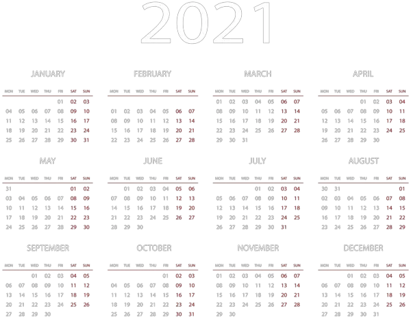 Calendar 2022 year PNG