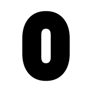 black number 0 PNG