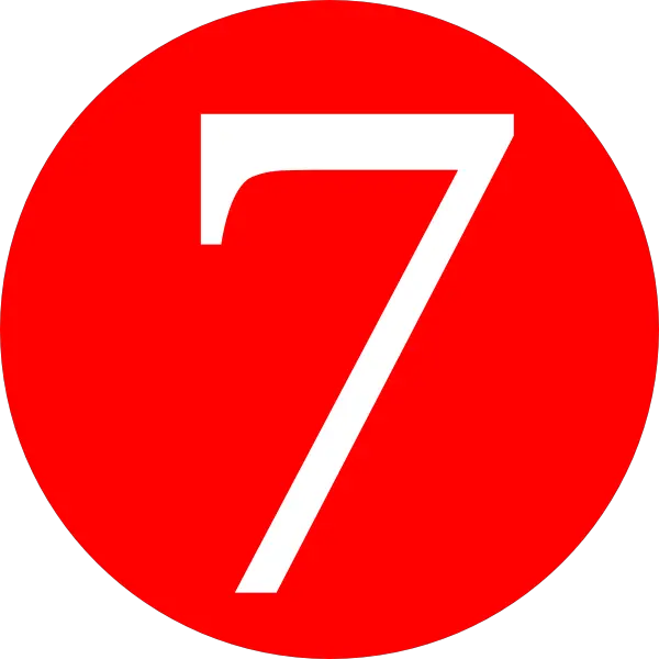 number 7 PNG