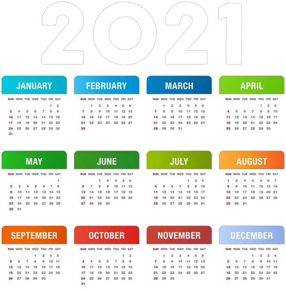 Calendar 2022 year PNG