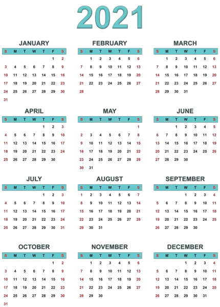 Calendar 2022 year PNG