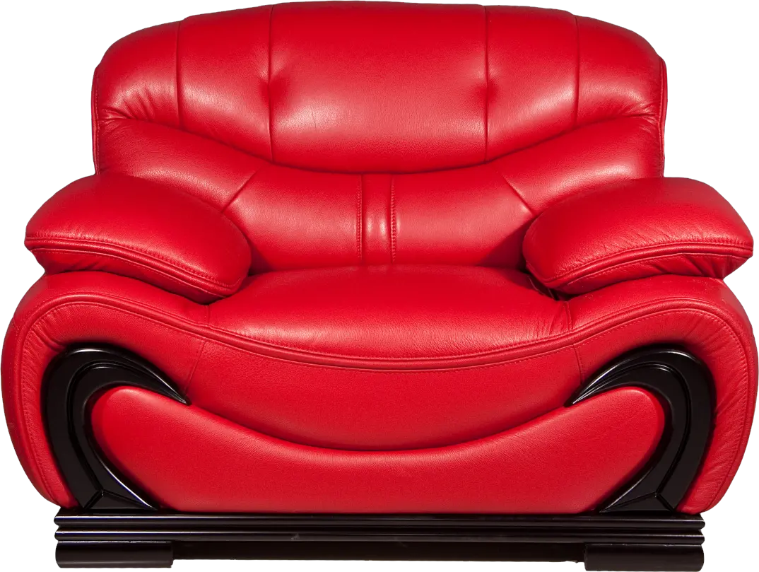Red armchair PNG image