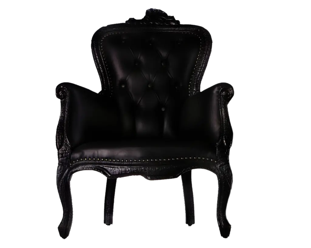 Black armchair PNG image