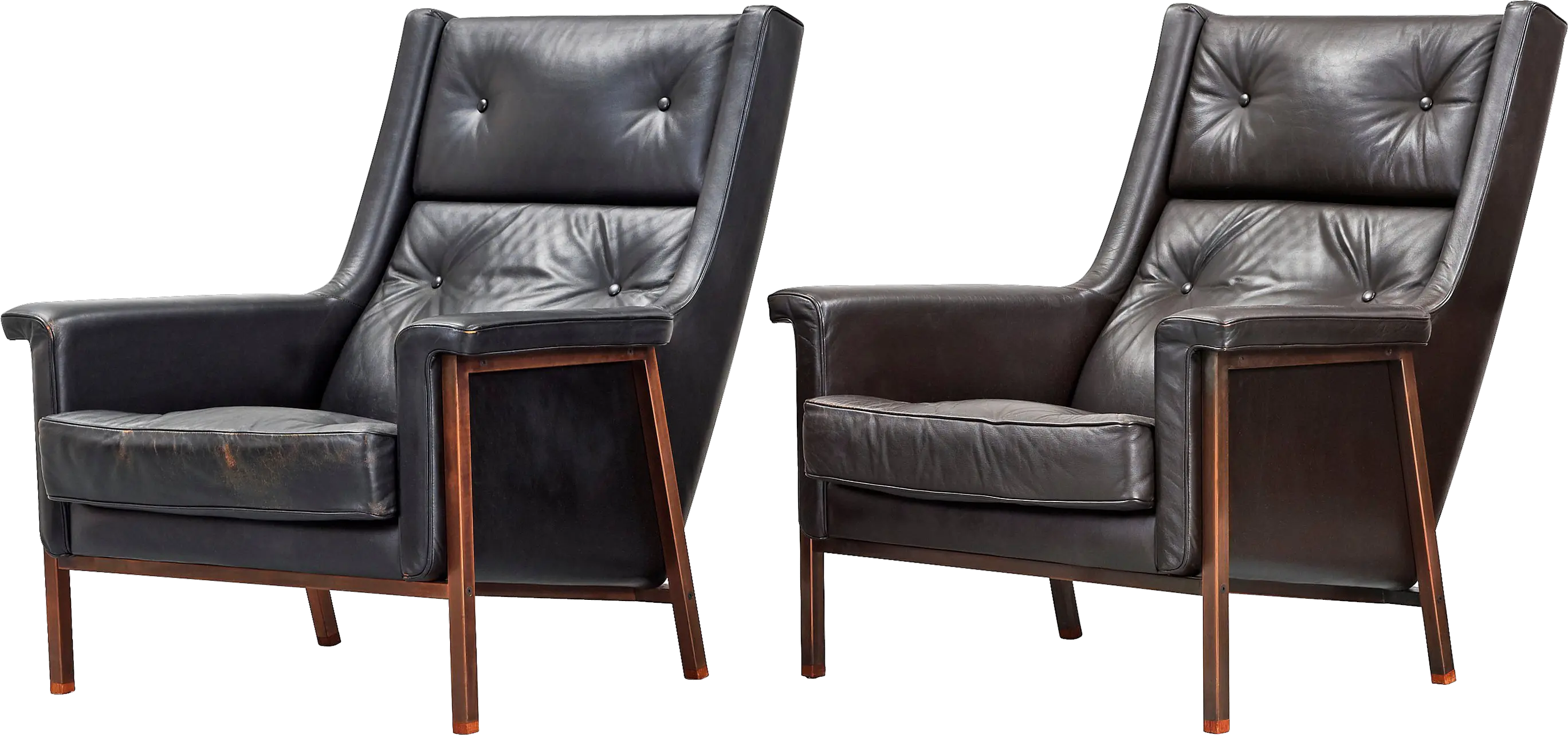 Black armchairs PNG image