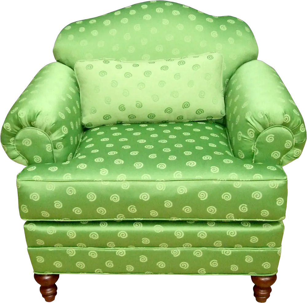 Green armchair PNG image