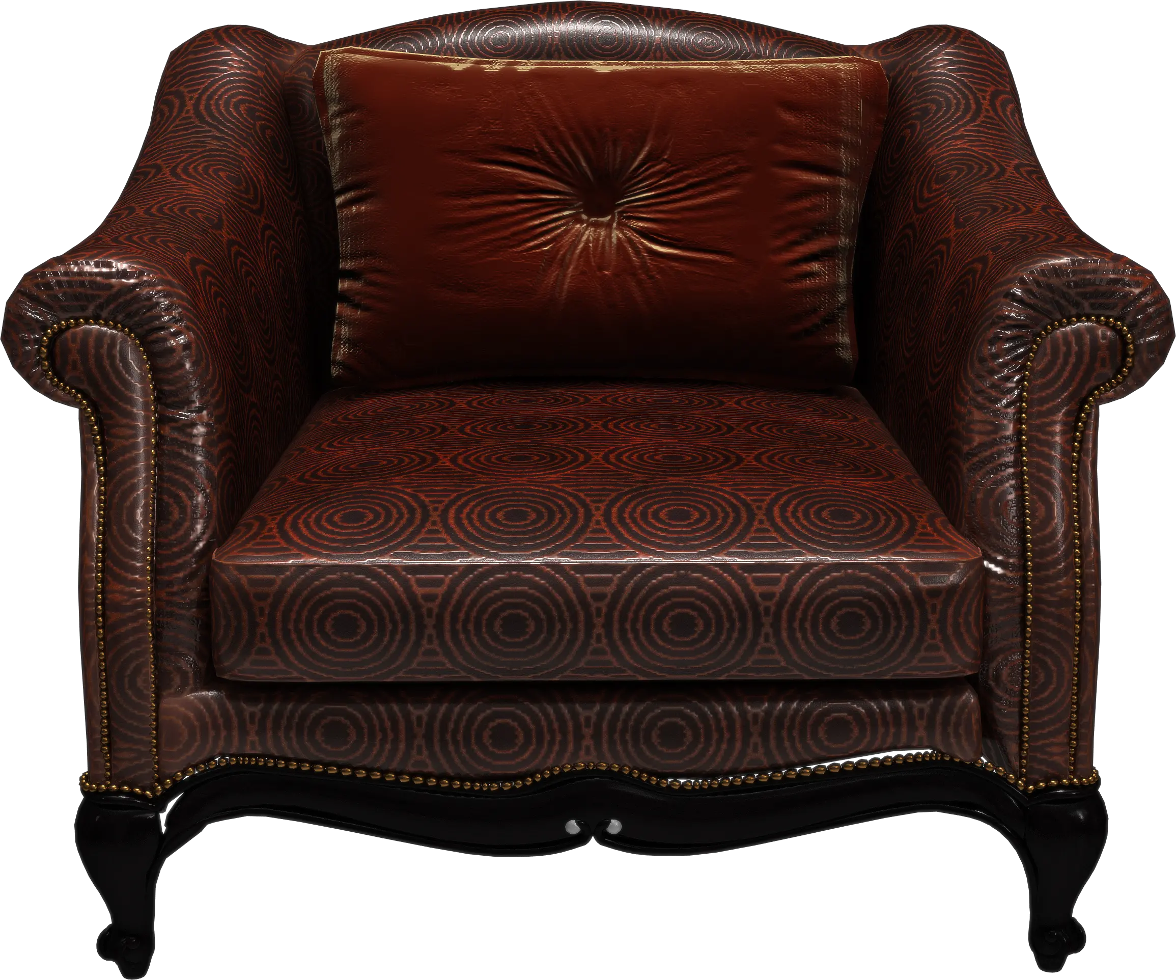 Brown armchair PNG image