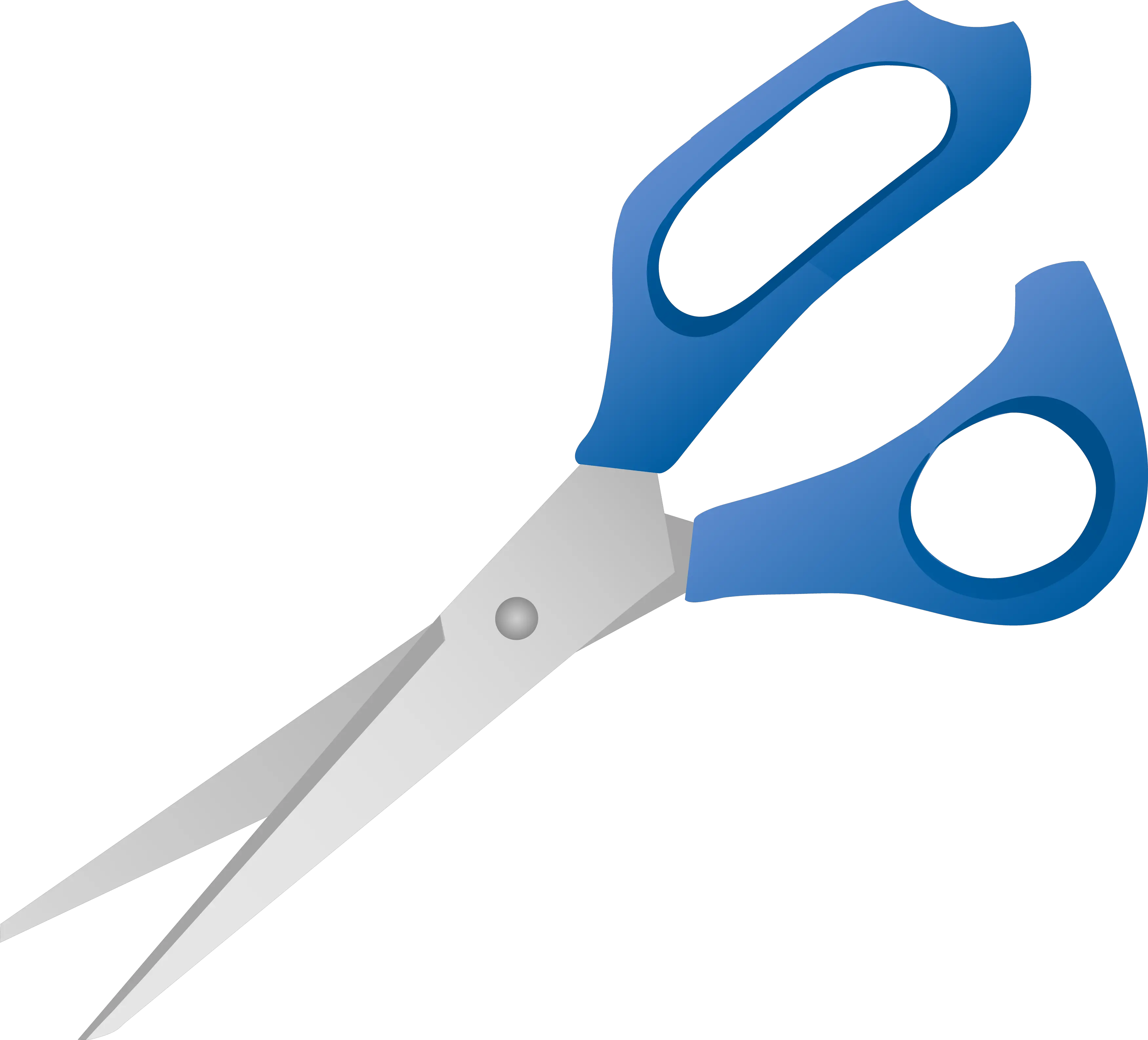 Blue scissors PNG image download