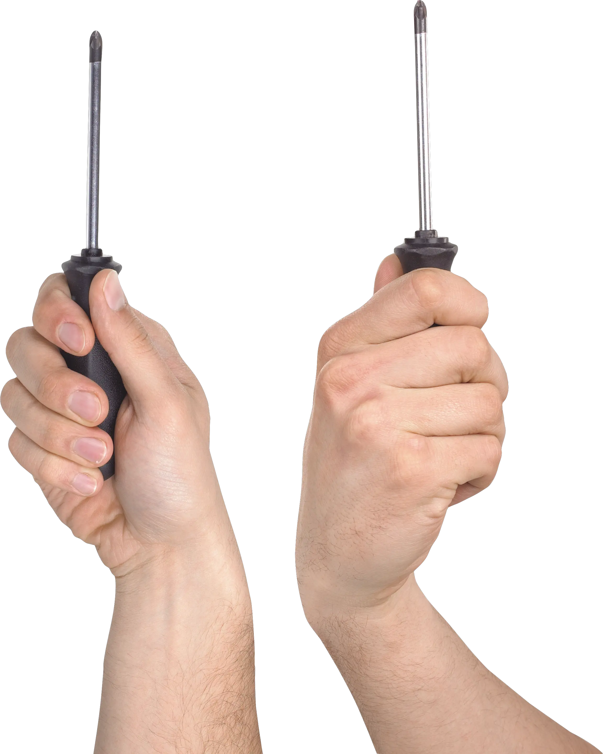 Screwdriver in hand PNG image
