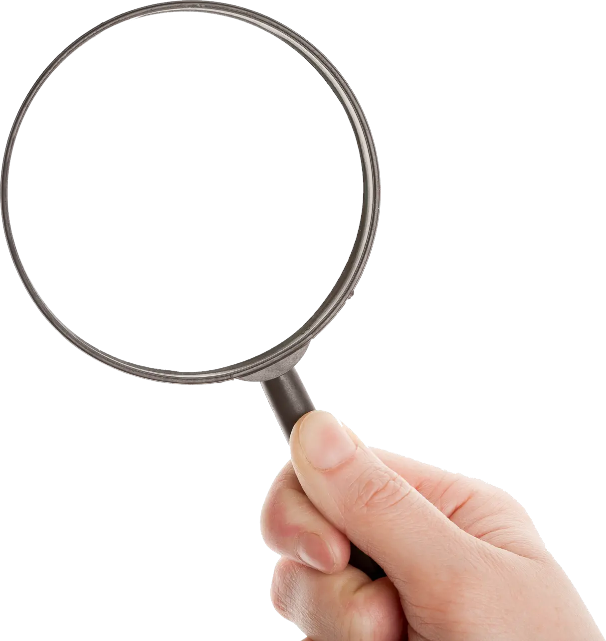 Loupe in hand PNG image