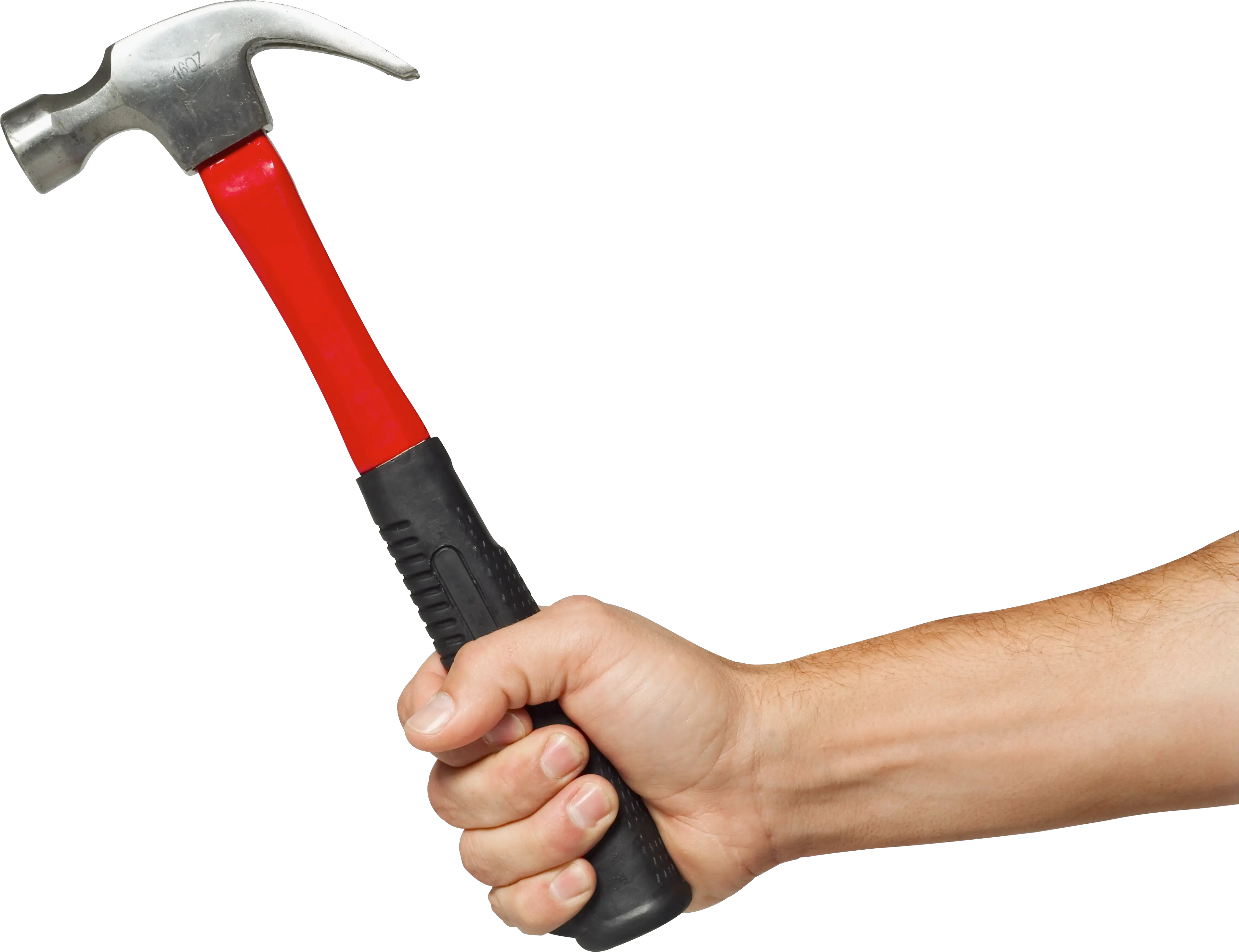 Hammer in hand PNG image
