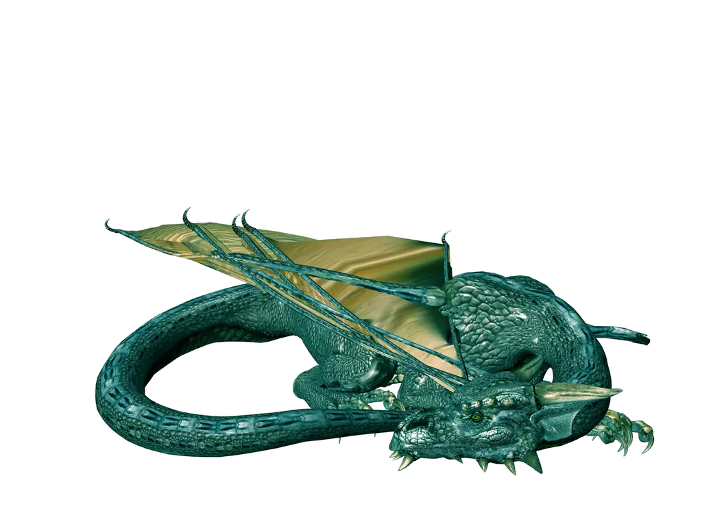 Green dragon PNG images free drago picture
