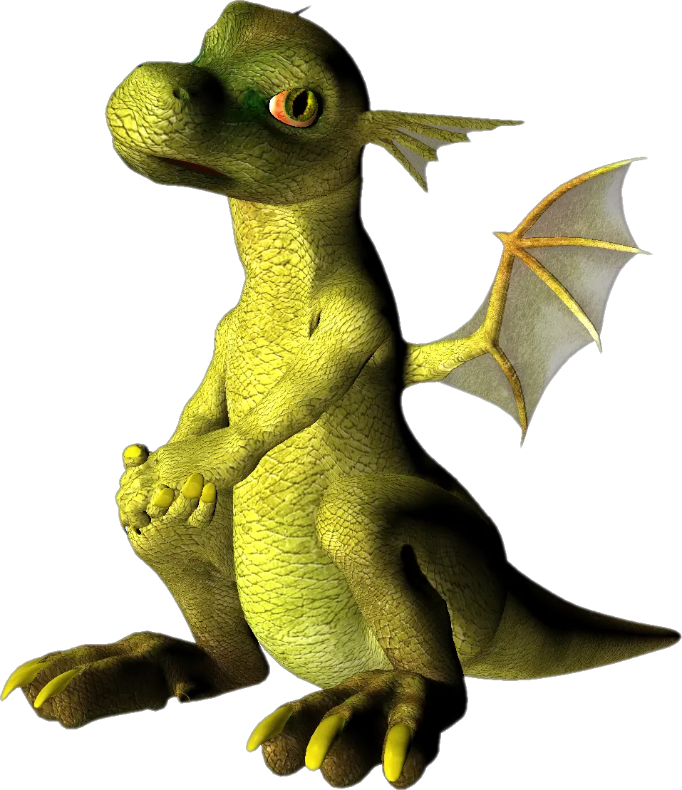 Green dragon PNG images free drago picture