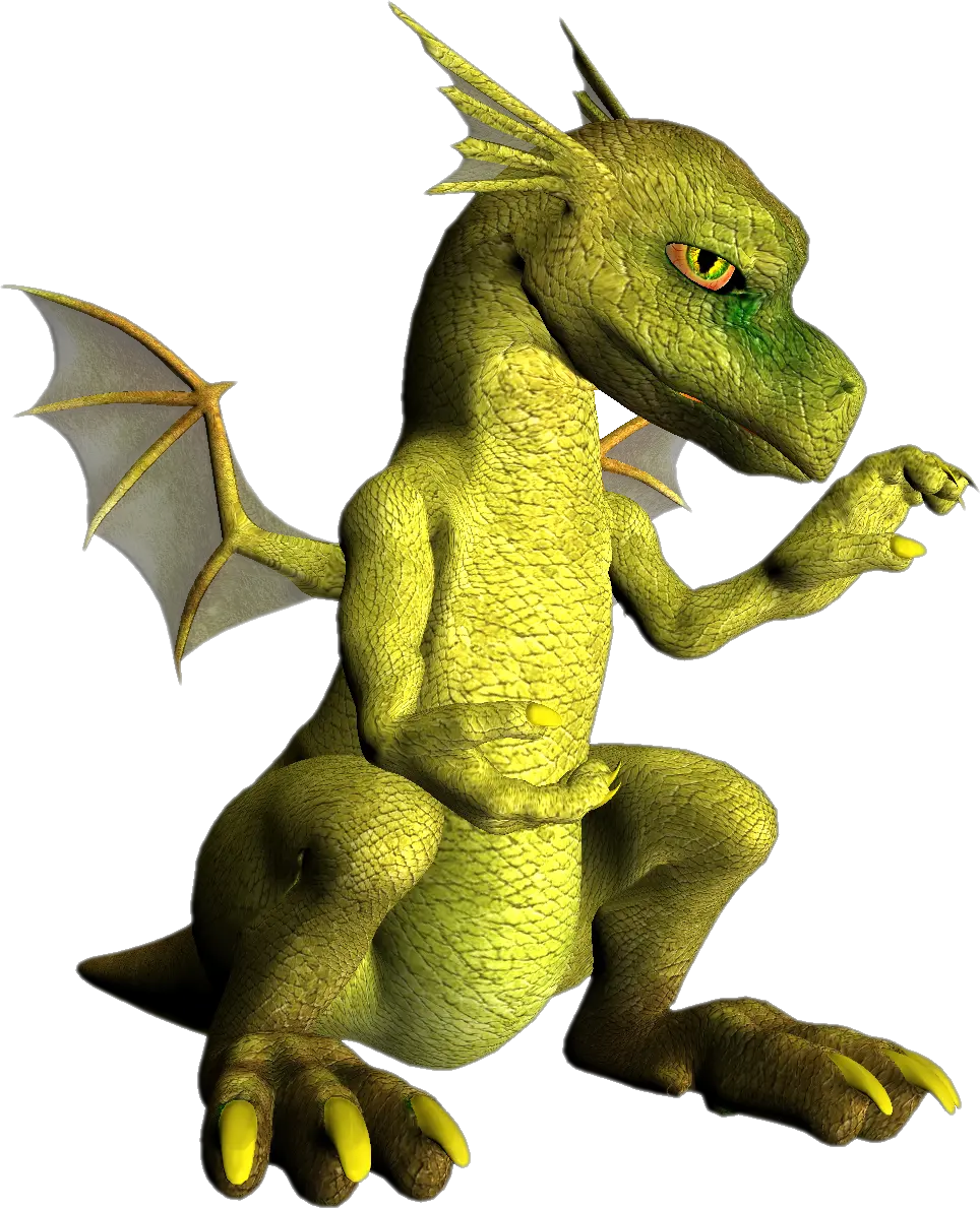 Green dragon PNG images free drago picture