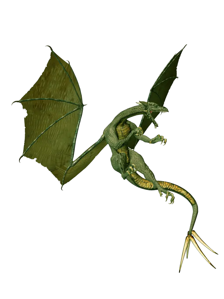 Green dragon PNG images free drago picture