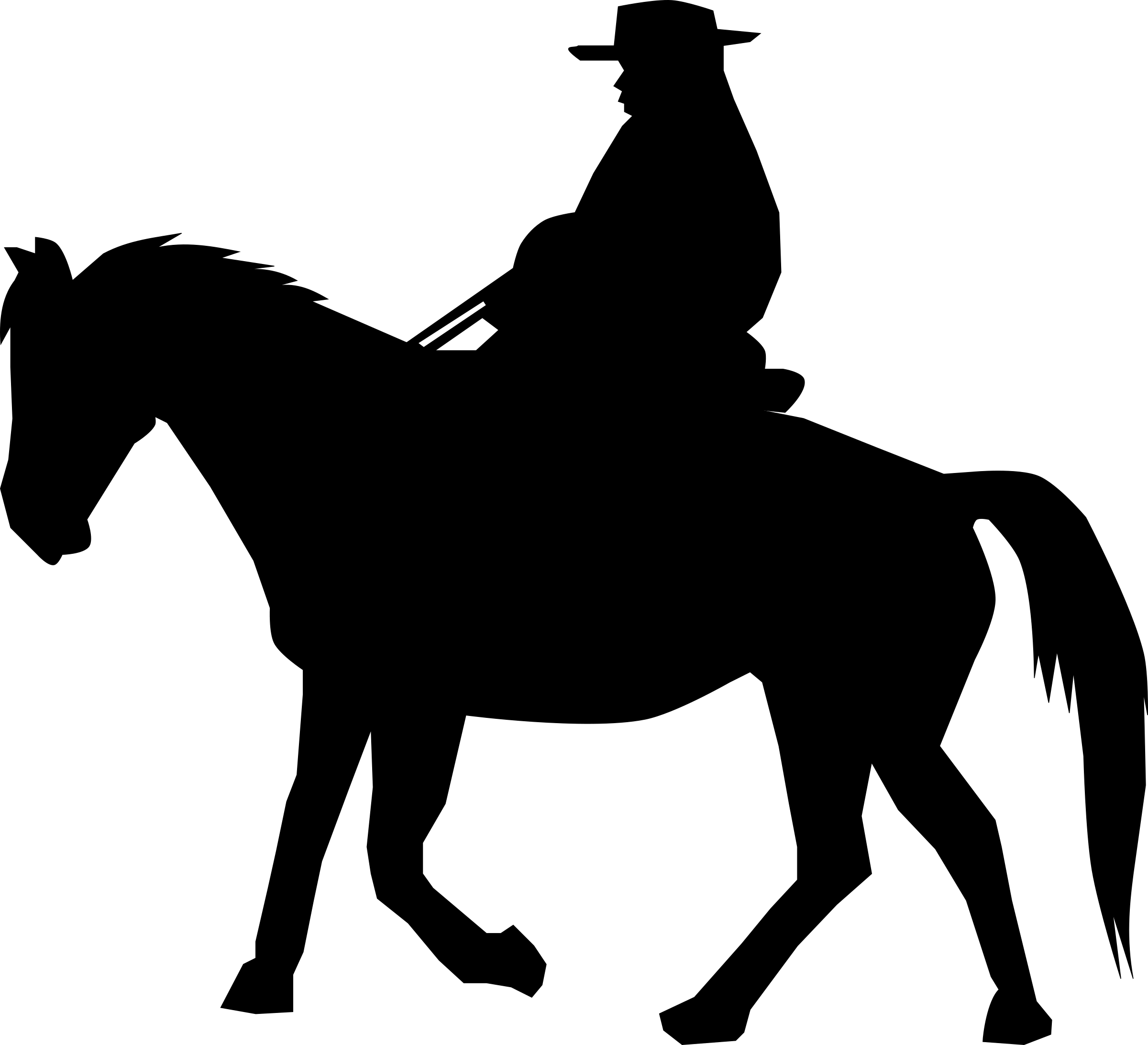 Cowboy silhouette PNG