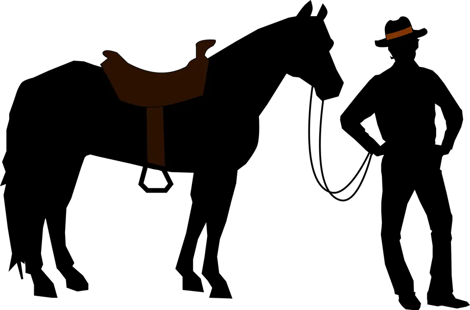 Cowboy siluete PNG