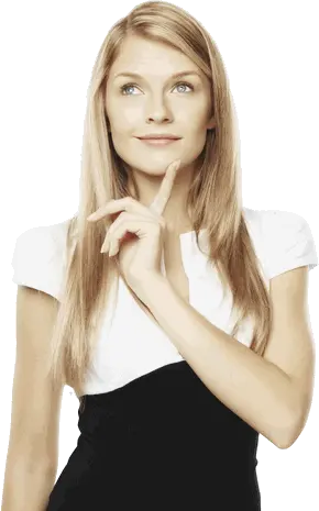 Thinking woman PNG