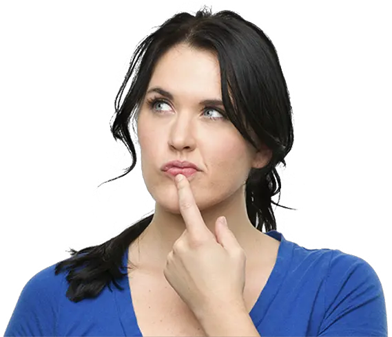 Thinking woman PNG