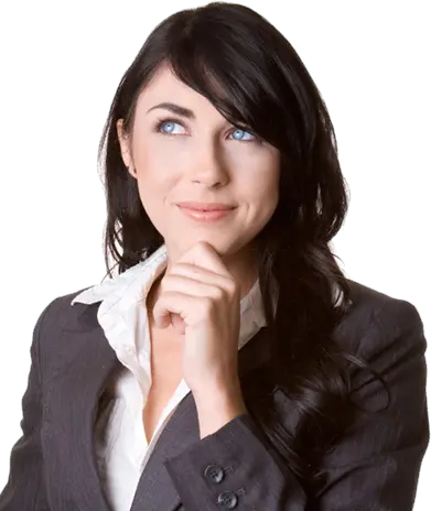 Thinking woman PNG