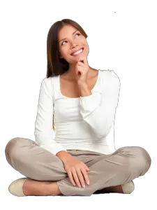 Thinking girl PNG