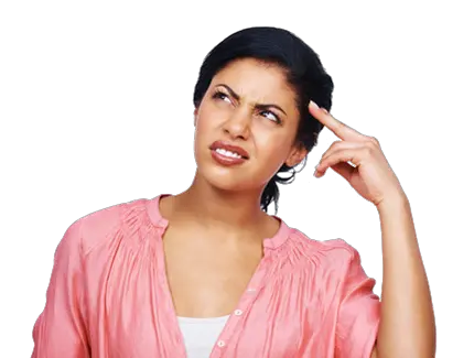 Thinking woman PNG