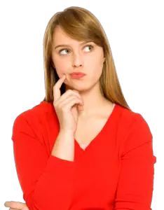 Thinking woman PNG