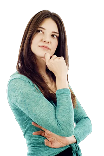 Thinking woman PNG
