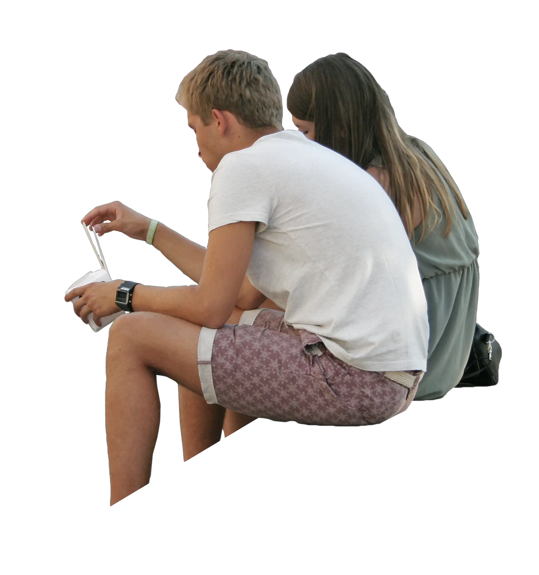 Sitting people PNG
