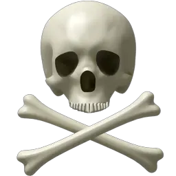 Skull and bones PNG image